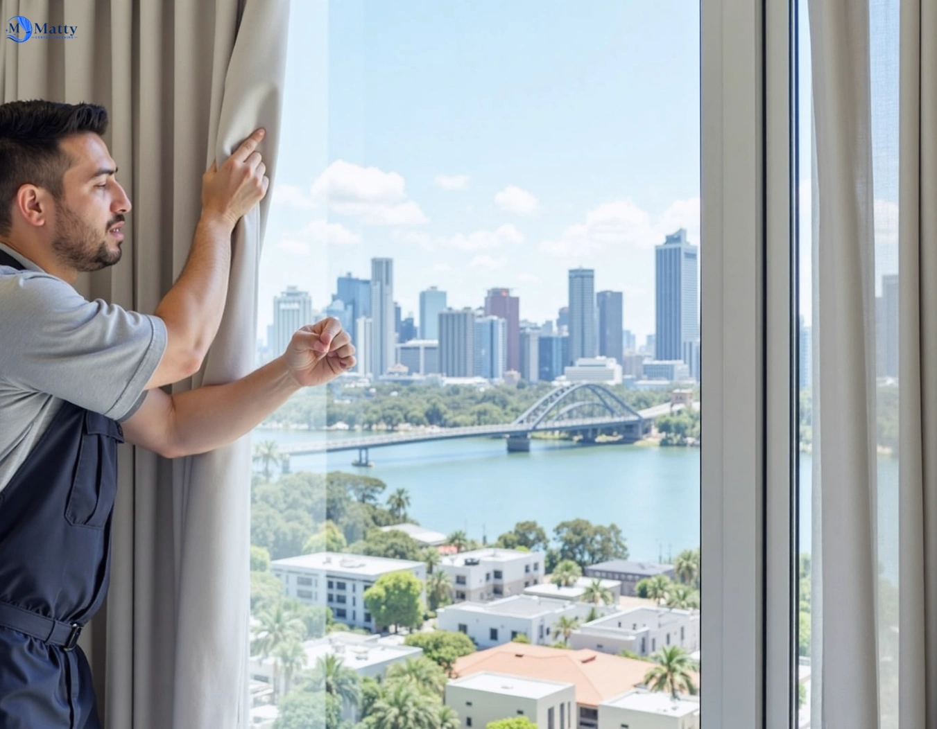 Professional curtain steam cleaning service diggers-rest-vic QLD by Matty Curtain Cleaning